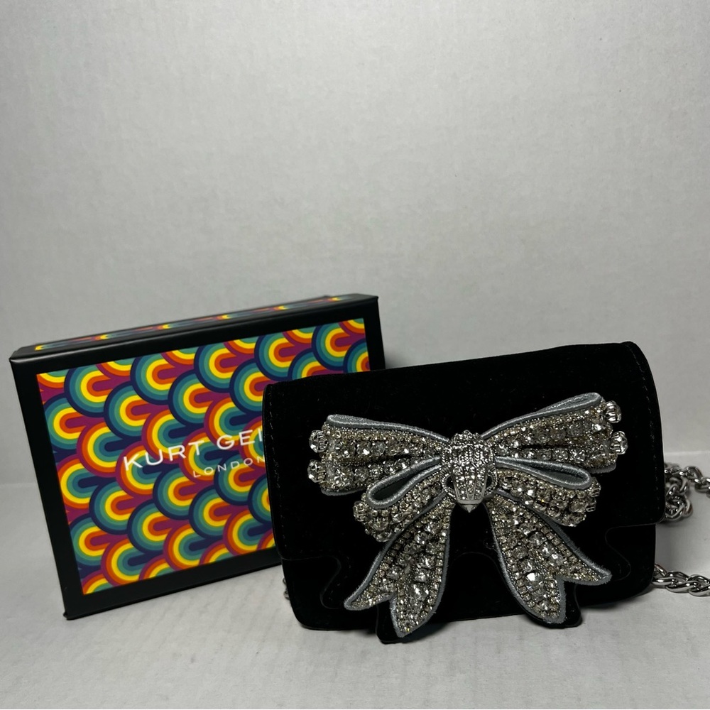 Kurt Geiger Black Bag with Silver Bow